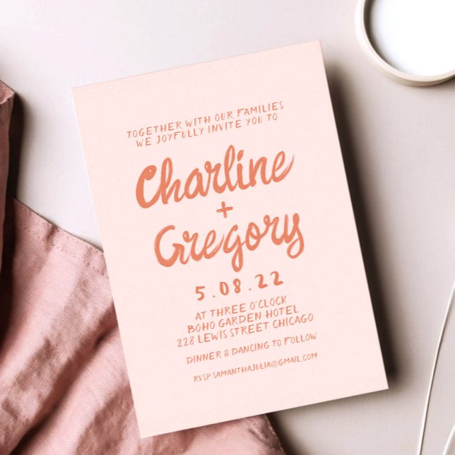 Einladung zur Retro-Rosa-Handschrift (Von Creator hochgeladen)