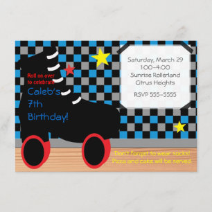 Einladung zur Rollschuhparty für Jungen