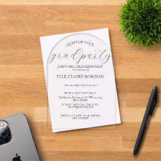 Einladung zur rosa Elegance Graduation Party
