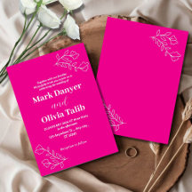 Einladung zur Rosa Hochzeit | Romantische Blumenho