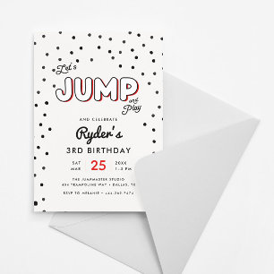 Einladung zur roten und schwarzen Jump & Bounce-Pa