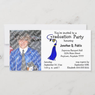 Einladung zur Royal Blue Graduation Party Foto