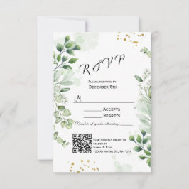 Einladung zur RSVP Card für moderne Grünanlagen