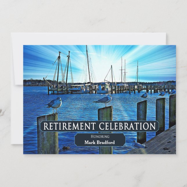 EINLADUNG ZUR RÜCKHALTUNG - MARINA - BLAUEN (Vorderseite)