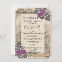 Einladung zur rustikalen Hochzeitkarte