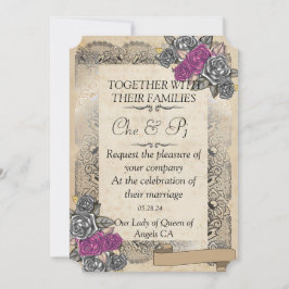 Einladung zur rustikalen Hochzeitkarte