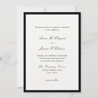 Einladung zur Schwarzen Hochzeit mit klassischer S