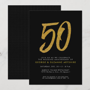 Einladung zur schwarzen und goldenen 50-Jahr-Feier