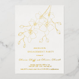 Einladung zur "Soft Blue Orchid Engagement Party"