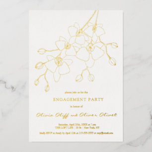 Einladung zur "Soft Blue Orchid Engagement Party"