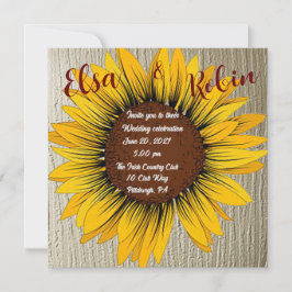 Einladung zur Sonnenblumenhochzeit