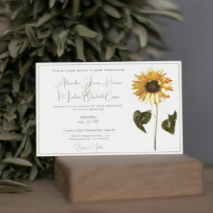 Einladung zur Sonnenblumenhochzeit