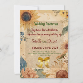 Einladung zur Sonnenblumenhochzeit