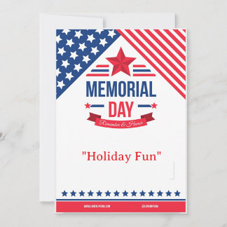 Einladung zur "Spaßparty" am Memorial Day