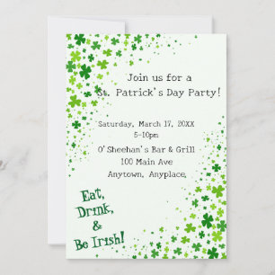 Einladung zur St. Patrick's St. Patty's Day-Party