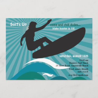 Einladung zur Surfer-Silhouette