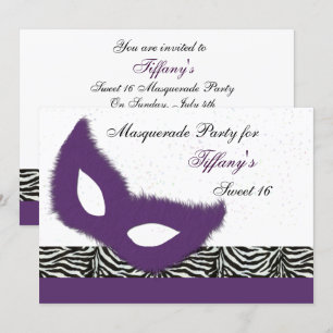 Einladung zur Sweet 16-Maskenparty
