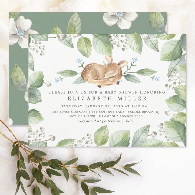 Einladung zur Sweet Deer Neutral Baby Shower (Von Creator hochgeladen)