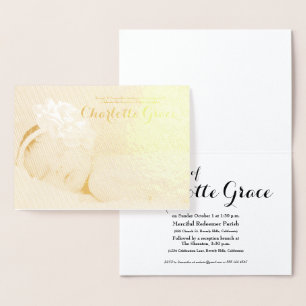 Einladung zur Taufe des Fotos "Gold Foil"