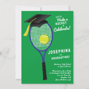 Einladung zur Tennis Racket Graduation Party