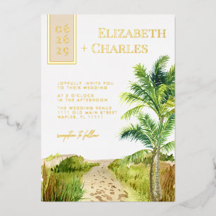 Einladung zur Tropical Beach Hochzeit in Urlaubsor