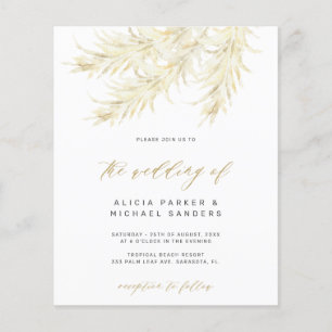 Einladung zur tropischen Hochzeit von Pampas Flyer