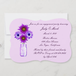 Einladung zur Verlobungsfeier im Purple Flower Mas