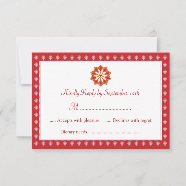 Einladung zur verzierten Hochzeitskarte (Vorderseite)