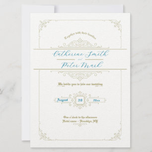 Einladung zur viktorianischen Vintage Hochzeit