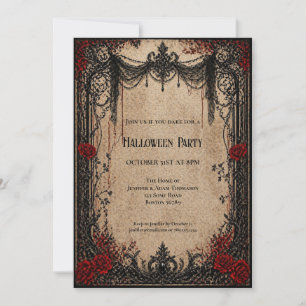 Einladung zur Vintage-Vampir-Halloweenparty