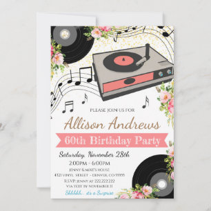 Einladung zur Vintage-Vinyl-Schallplatten-Party