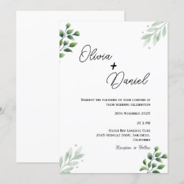 Einladung zur Vintagen Grünen Hochzeit