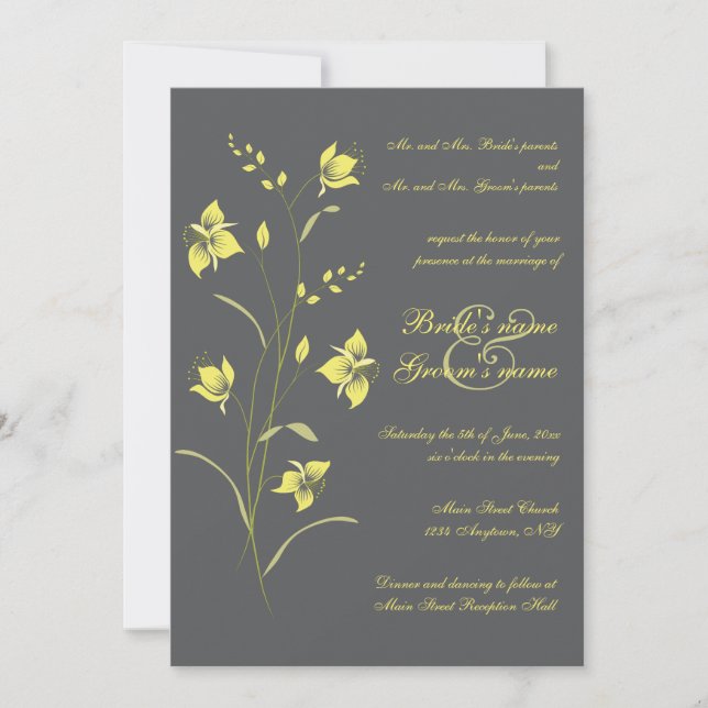 Einladung zur Vintagen Hochzeit (Vorderseite)