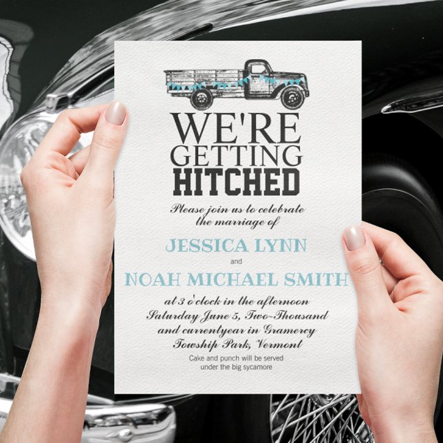 Einladung zur Vintagen Lkw-Hochzeit (Von Creator hochgeladen)