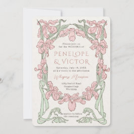Einladung zur Vintagen Orchid-Rahmen-Hochzeit