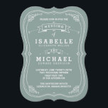 Einladung zur Vintagen Scrollhochzeit | Green<br><div class="desc">Eine wunderschöne Vintag-thematische, üppige, grüne Hochzeitseinladung, die charmante Typografie, Scrollrahmen und Banner beinhaltet, um Ihre Hochzeitsfeier zu unterstreichen. Ideal für jede Hochzeit im Sommer ist es besonders geeignet für ein wunderschönes Blumenmotiv; der weiße Text auf graugrünem Hintergrund macht eine moderne, aber Vintage Aussage. Der liebliche Kurven-Text gibt Interesse und macht...</div>