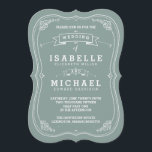 Einladung zur Vintagen Scrollhochzeit | Green<br><div class="desc">Eine wunderschöne Vintag-thematische, üppige, grüne Hochzeitseinladung, die charmante Typografie, Scrollrahmen und Banner beinhaltet, um Ihre Hochzeitsfeier zu unterstreichen. Ideal für jede Hochzeit im Sommer ist es besonders geeignet für ein wunderschönes Blumenmotiv; der weiße Text auf graugrünem Hintergrund macht eine moderne, aber Vintage Aussage. Der liebliche Kurven-Text gibt Interesse und macht...</div>