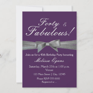 Einladung zur Violetten und Silbernen Bogen-Party-