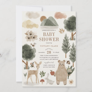 Einladung zur Waldtier-Baby-Party