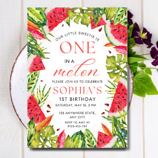 Einladung zur Wassermelone, eins in einem Melon Ge