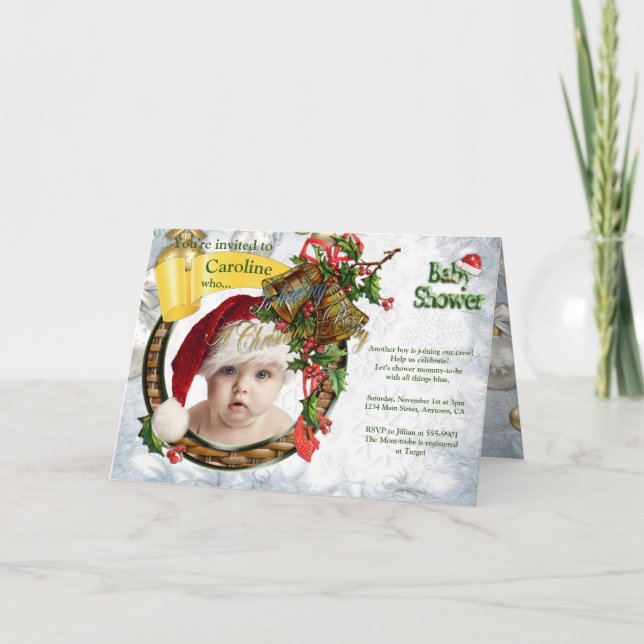 Einladung zur Weihnachtsdusche (Vorderseite)