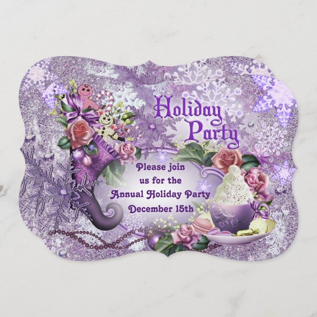 Einladung zur Weihnachtsfeier (Vorne/Hinten)