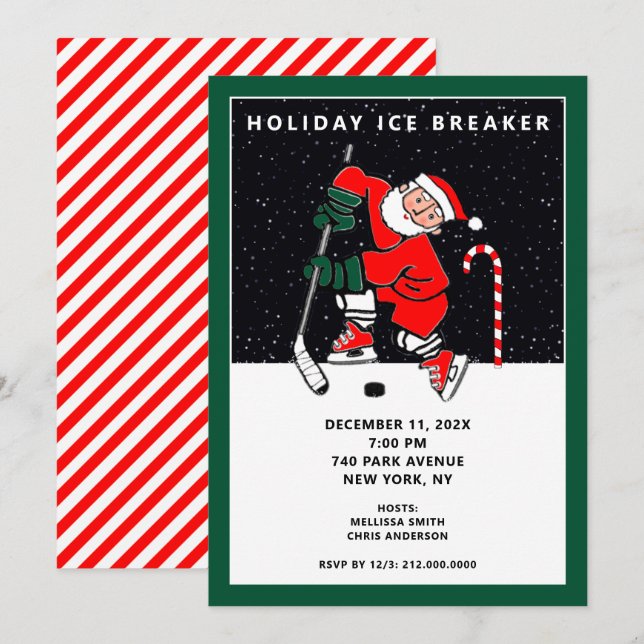 Einladung zur Weihnachtsfeier (Vorne/Hinten)