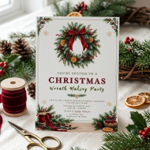 Einladung zur Weihnachtskranz-Workshop-Party