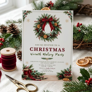 Einladung zur Weihnachtskranz-Workshop-Party