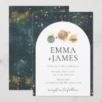 Einladung zur Weltraumhochzeit | Night Sky Wedding