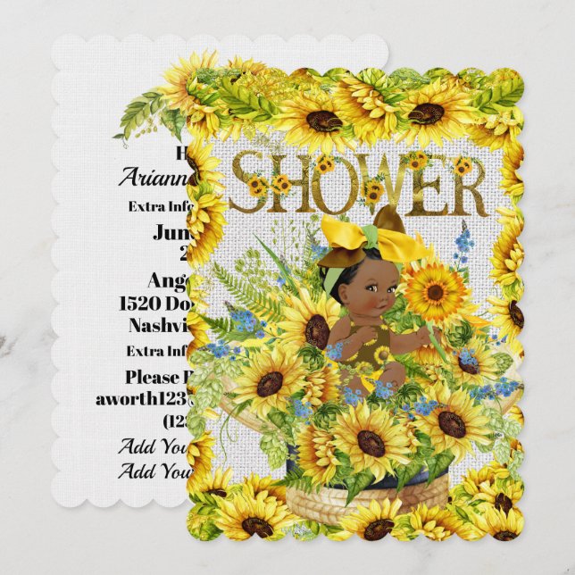 Einladung zur wertvollen Babydusche (Vorne/Hinten)