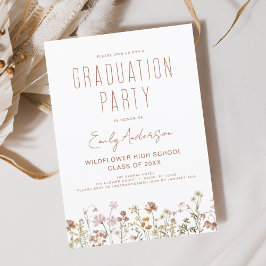 Einladung zur Wildblume Bloom Graduation Party