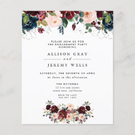 Einladung zur "Winter Floral Engagement Party" Flyer
