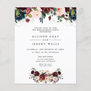 Einladung zur "Winter Floral Engagement Party" Flyer